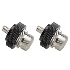 2x CAMVATE 5/8" Male to 1/4" Male Double-end Screw Adapter fr Mic/Camera Tripod