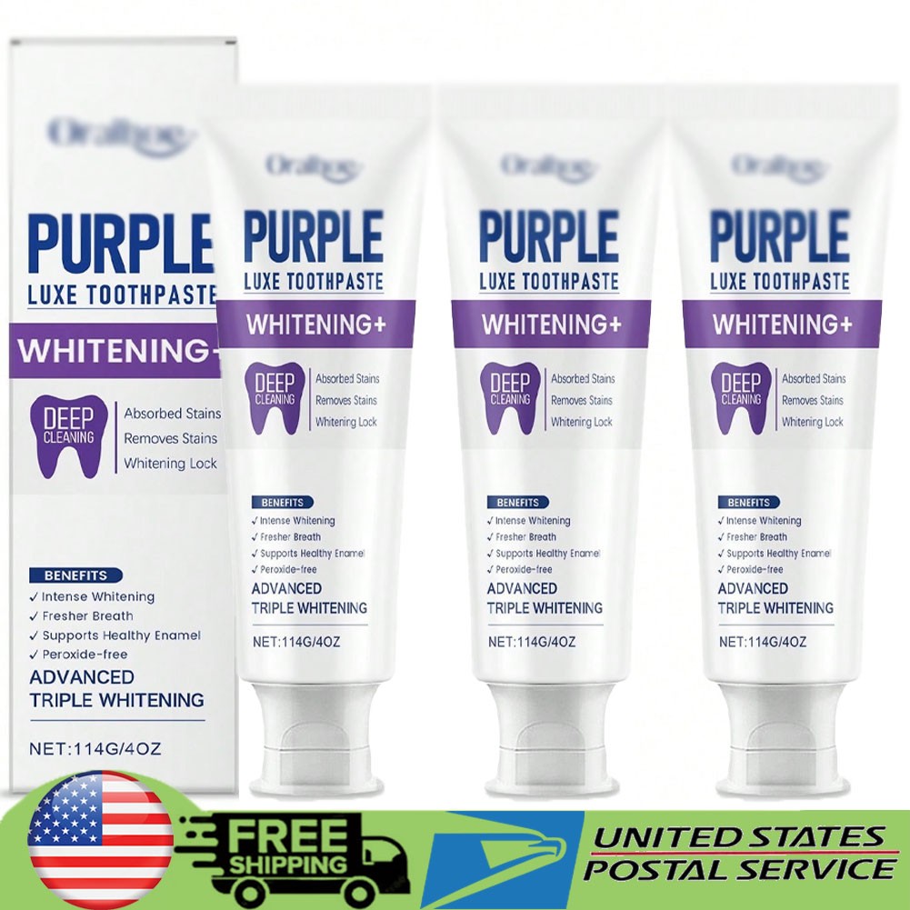 Purple Luxe Toothpaste Advanced Triple Whitening Deep Cleaning