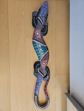 Gecko Holz aus Bali 100 cm Lang