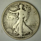 1917 D Reverse Walking Liberty Silver Half Dollar VG 50c US Type Coin Very Good