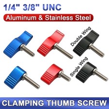 1/4" 3/8" UNC Adjustable Clamping Thumb Screw Wing Knob Lever Hand Grip Bolt