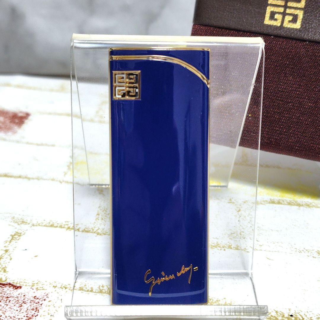 Givenchy Blue Gas Lighter Vintage Boxed Used Collectible thumbnail 3
