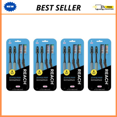 Reach Advanced Design Toothbrush, Firm Bristles, 24 Count Value Pack, Ergonomic