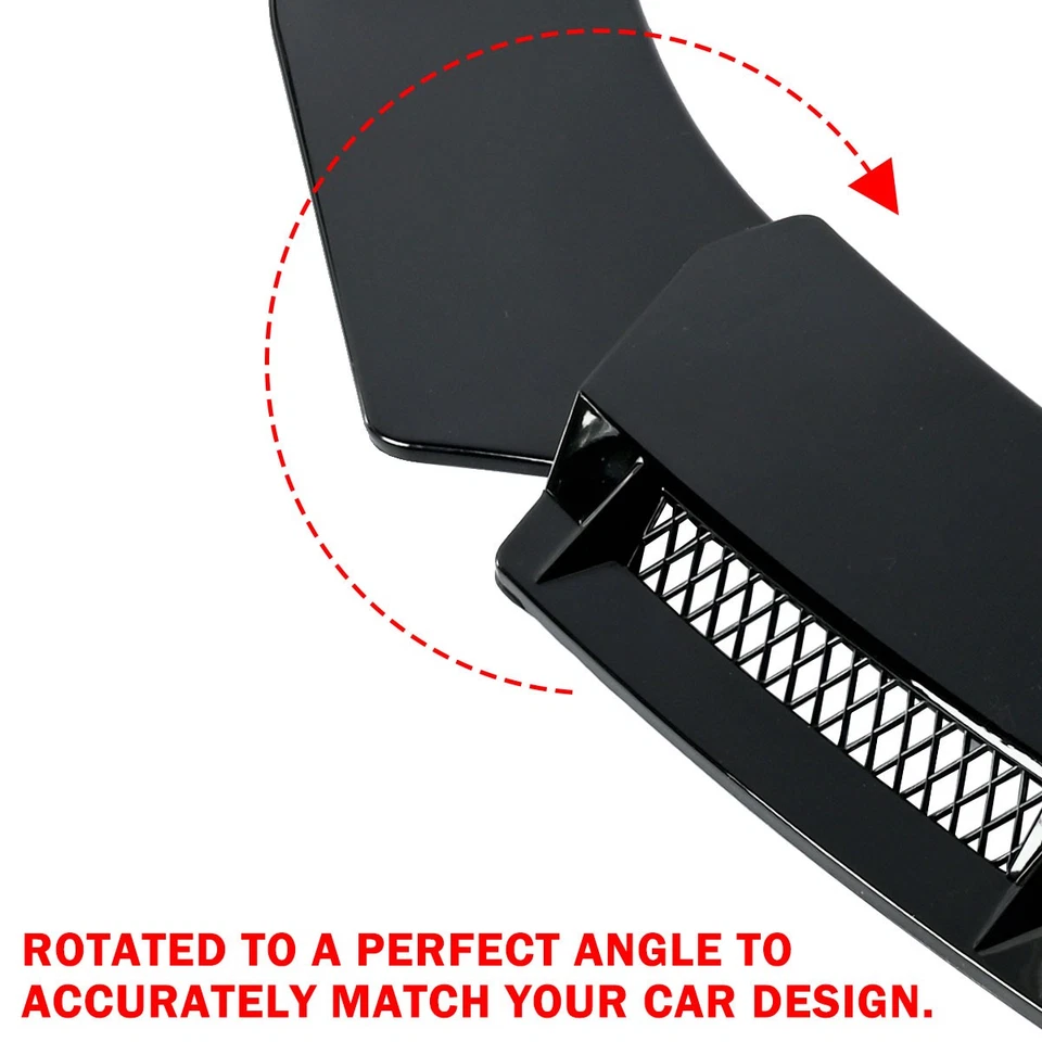 For Chevrolet Malibu Front Bumper Lip Chin Spoiler Splitter Body Kit Gross Black - Image 3 of 4