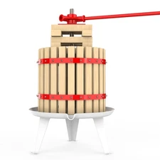 EJWOX 3.2 Gallon Fruit and Wine Press, Manual Cider Press with Solid Beech Wood 