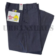 BEN DAVIS MEN'S GORILLA CUT BLACK & INDIGO DENIM JEANS (30-48)