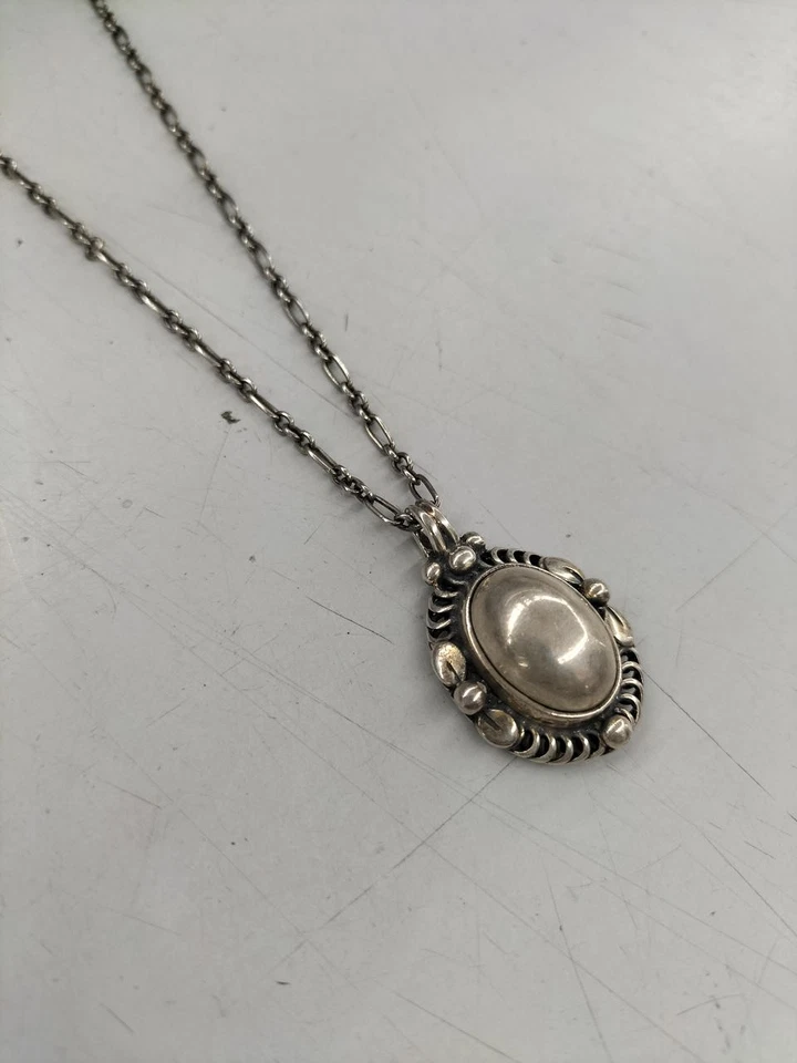 Collana Georg Jensen argento 925 1995 ciondolo 44 cm - Immagine 4 di 4