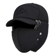 Men Winter Trapper Hat Snow Hats Thermal Windproof Hunting Skiing Cycling Ear...