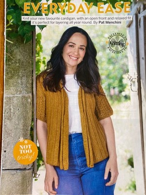 Damen Strickjacke vorne offen Strickmuster (Bitte Beschreibung lesen)