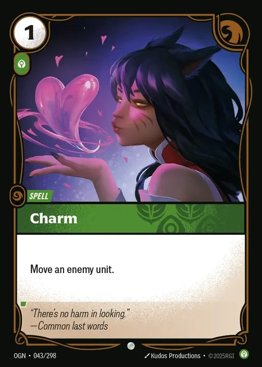 Charm 043/298 Origins Riftbound League of Legends 004025