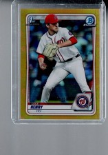 2020 Bowman Draft #BD-67 Cole Henry Chrome Gold #/50
