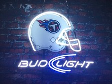 Tennessee Titans Team Helmet Beer 24"x20" Neon Sign Light Lamp Bar Show Decor