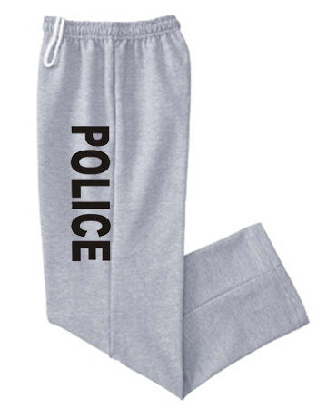 Open bottom sweatpants Police design no cuff cuffless sweats track ...