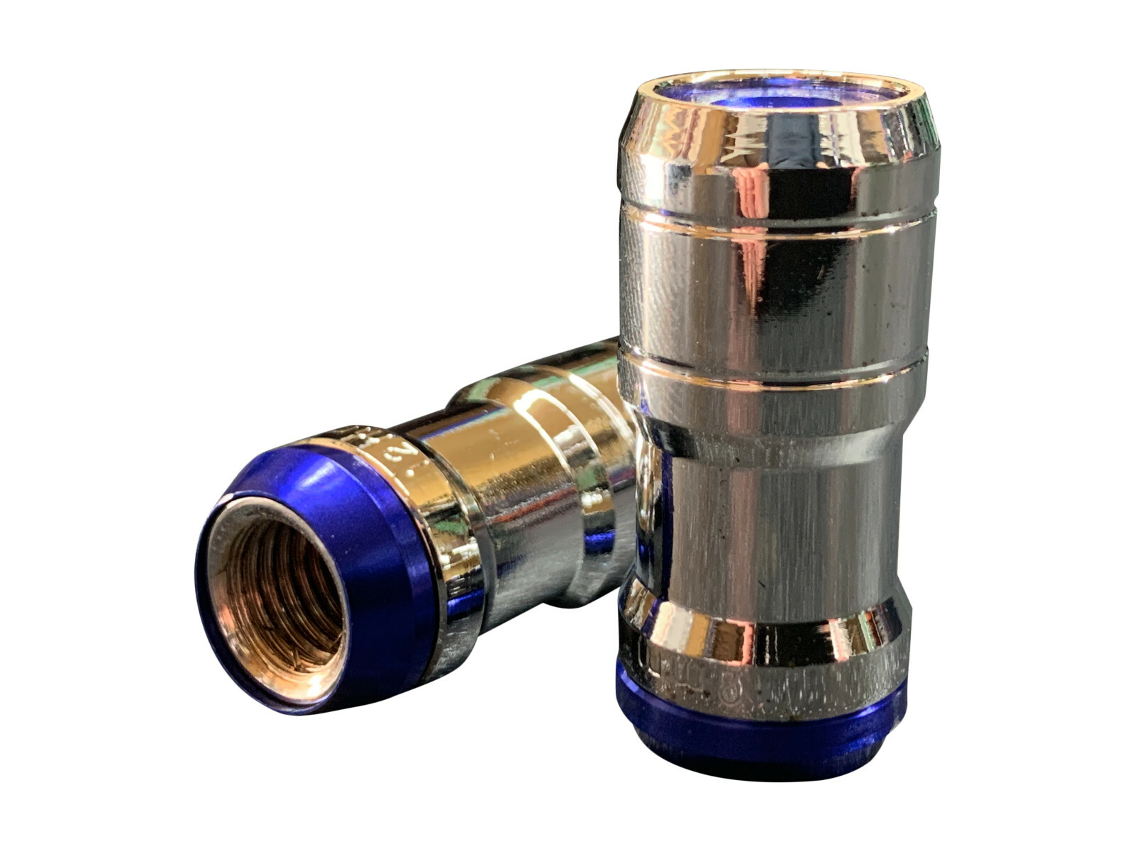 20 Chrome Blue lug nuts for Subaru Impreza Turbo WRX STI ALLOY WHEELS