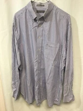 Daniel Cremieux Signature Collection Blue Stripe XL Long Sleeve Button Up B5