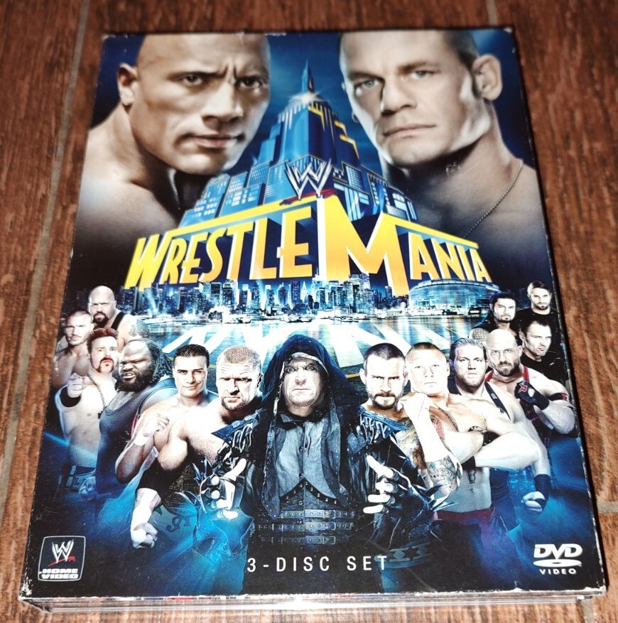 WWE Wrestle Mania XXIX 29 Complete 3 Disc DVD Set The Rock