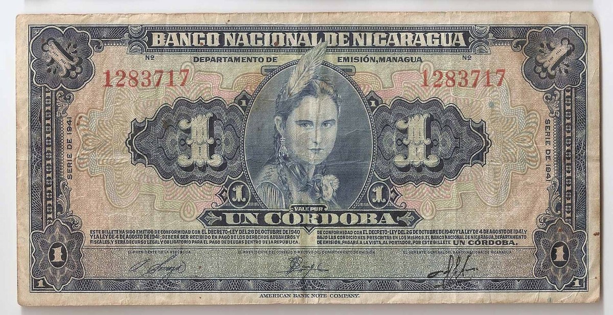 Nicaragua 1 cordoba 1941 | eBay