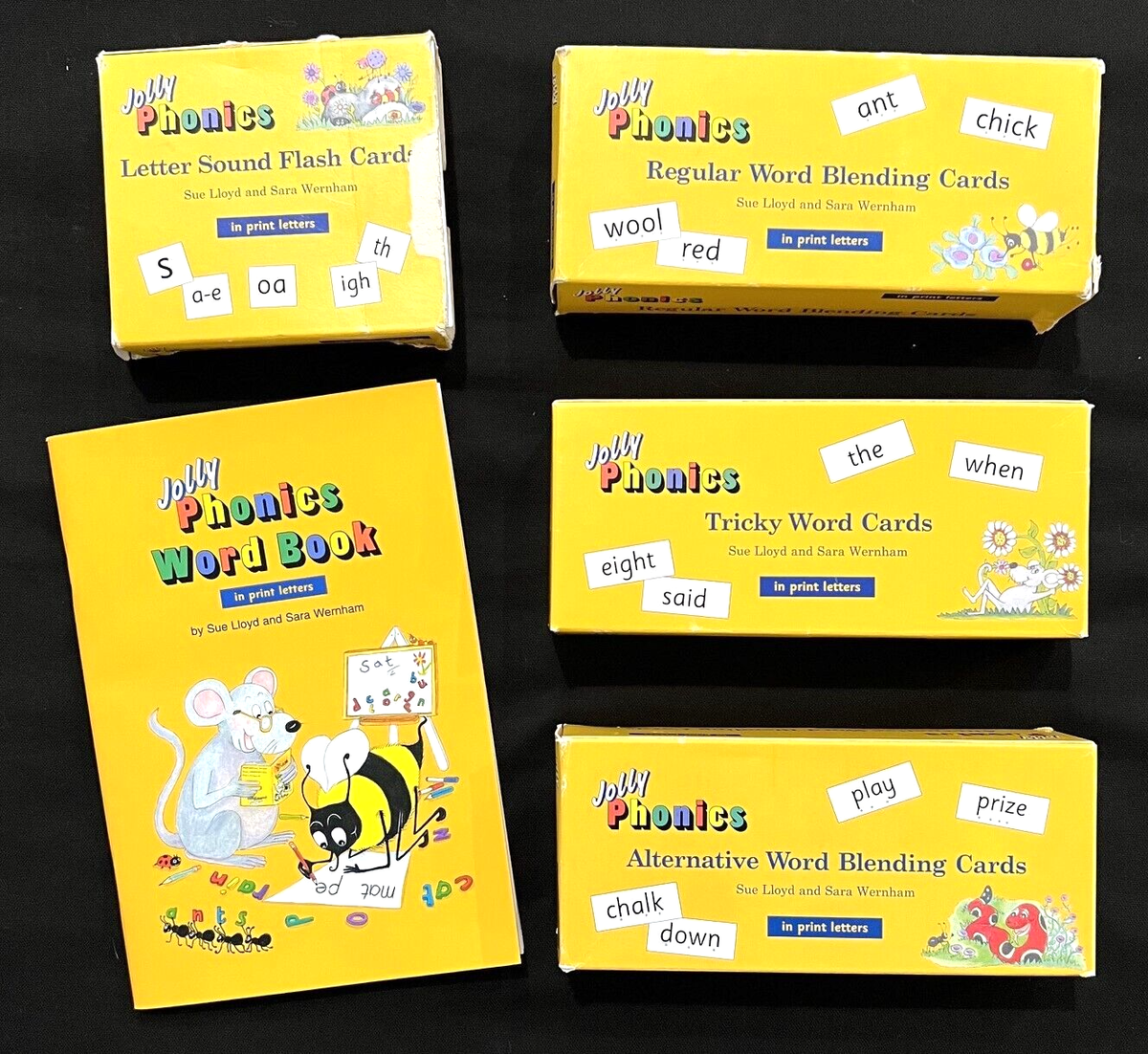 THE JOLLY PHONICS (Handbook, Word Book, Card Sets, Posters