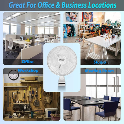 Portable Clip on Fan with Fully Adjustable Tilt, Electric, 6 Inch, Quiet, Ind...