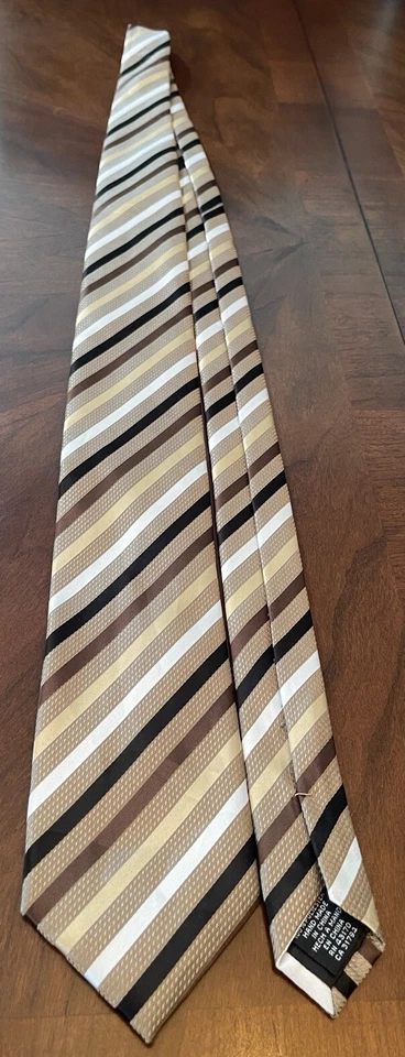 Corbata de cuello Stafford Essentials hecha a mano 100 % poliéster para hombre hecha en China Foto 3 de 4