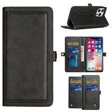For iPhone 14 Pro Hybrid Luxury Stylish Wallet Case ID Card Bill Holder Cover