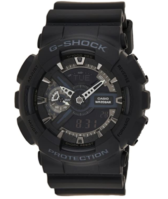 Casio G-Shock Analog Digital World Time Black Dial Men's Watch GA