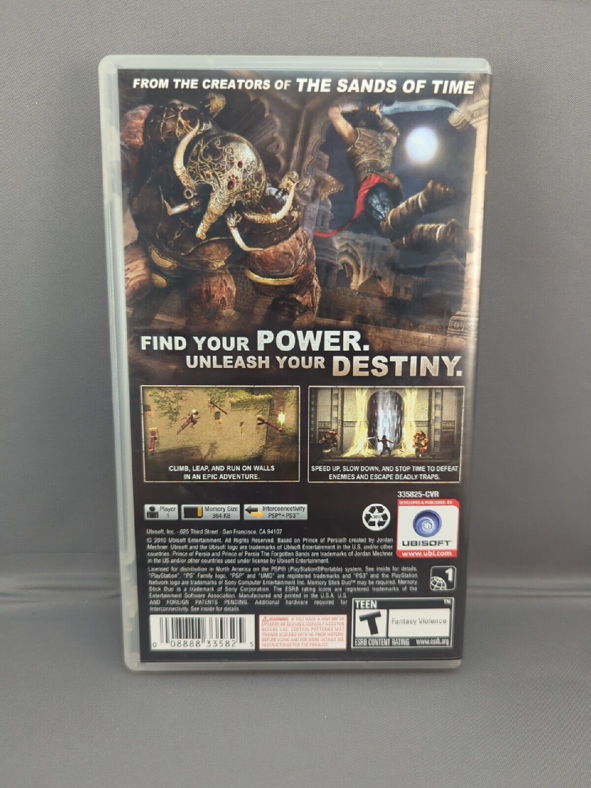 PRINCE OF PERSIA THE FORGOTTEN SANDS SONY PLAYSTATION PORTABLE (PSP) FR  (NEUF - BRAND NEW)