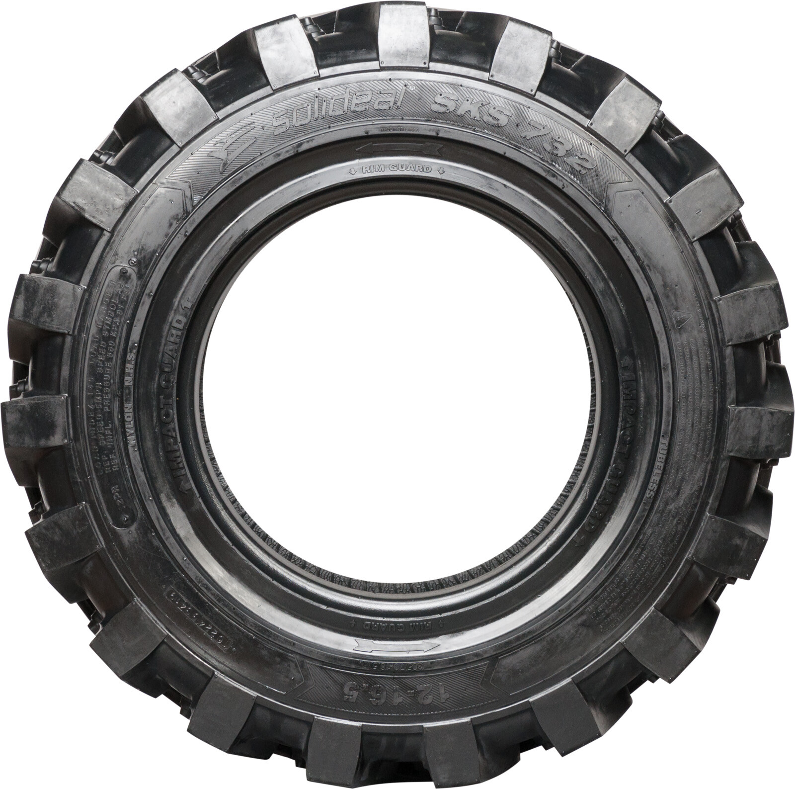 Super Guider HD 10-16.5 12-Ply Skid Steer Tire With Rim Guard - 4,710 Lb Load - View #2