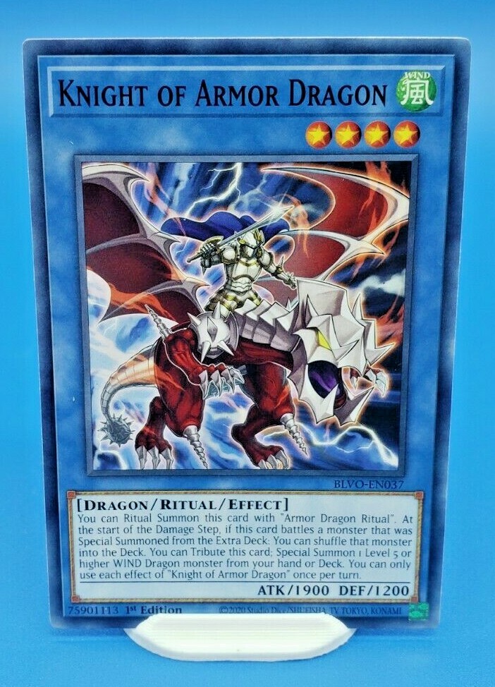 yugioh valon armor cards Yugioh Knight Of Armor Dragon BLVO-EN037 1st Edition - Near Mint