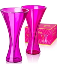 Dragon Glassware X Barbie Cocktail Glasses "Barbie" Collection, Pink & Magenta