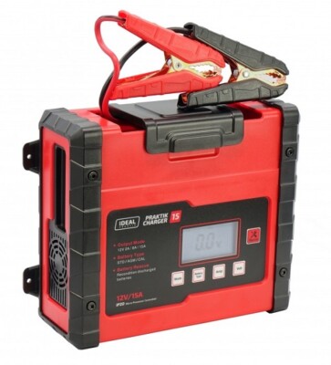 Startgerät Ladegerät CHARGER 15LCD 12V 2/8/15A Batterieladegerät Starthilfe
