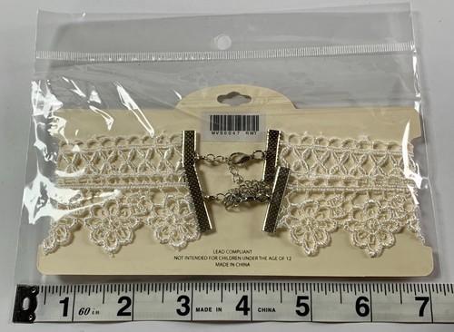 Mia Collection 2 pz Set Choker Pizzo Bianco MVS0047 GWT Set Collane Nuovo - Foto 2 di 7