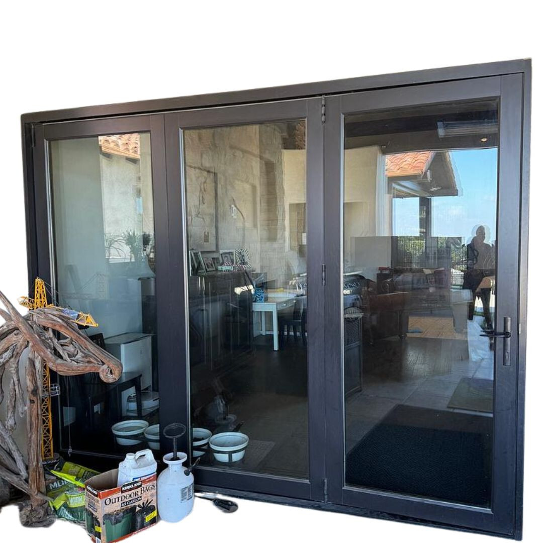 La Cantina Folding Aluminum Wood Exterior Patio Door Two Available eBay