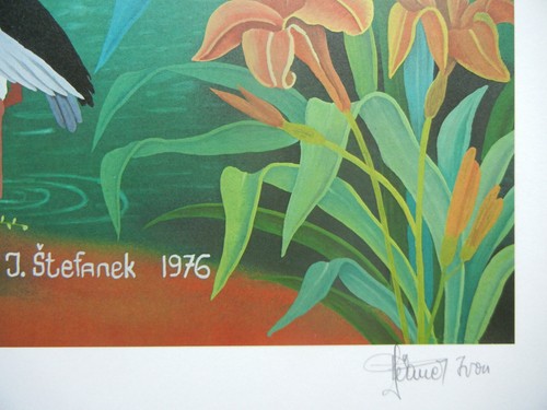 Ivan Stefanek Farblithographie: Am Fluß signiert + nummeriert - Bild 4 von 4