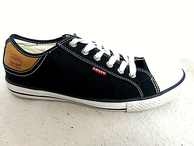 Levi's Denim Shoes Womens Size Casual Flats Blue Canvas Lace Up Sneaker 