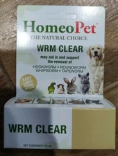 😸🐶🦜 HomeoPet WRM Clear Natural Worm Treatment 🦜🐶😸✈FREE SHIPPING📦