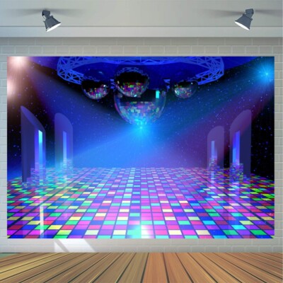 Disco Backdrop Back to 70s 80s 90s Dance Party Decor Banner Let's Background
