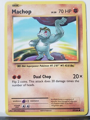 Machop 57/108 - LP - XY Evolutions Pokemon Card - $2 Combined