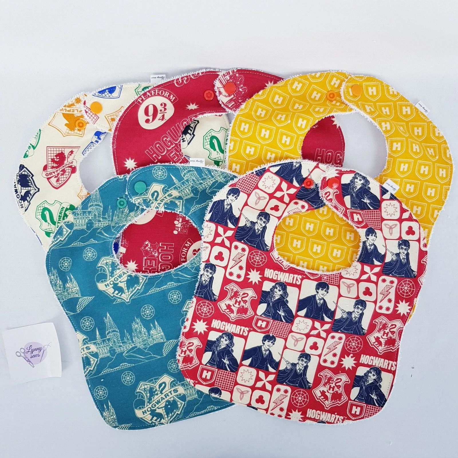 Baby Bibs Harry Potter Bright Prints 5 x Pack 100% Cotton Handmade New
Opens in a new window or tab