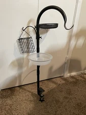 Bird Feeding Station to be attached to a balcony and accessories - Shepherd hook