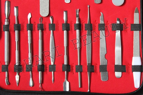 Kit de herramientas de manicura y pedicura de alta calidad gama completa de acero inoxidable alemán 27 piezas - Imagen 3 de 5