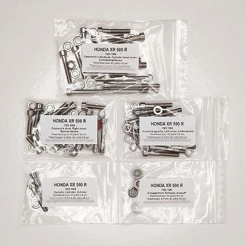 HONDA XR 500 R 1983 1984 Full engine stainless allen screw kit XR500 XR500R