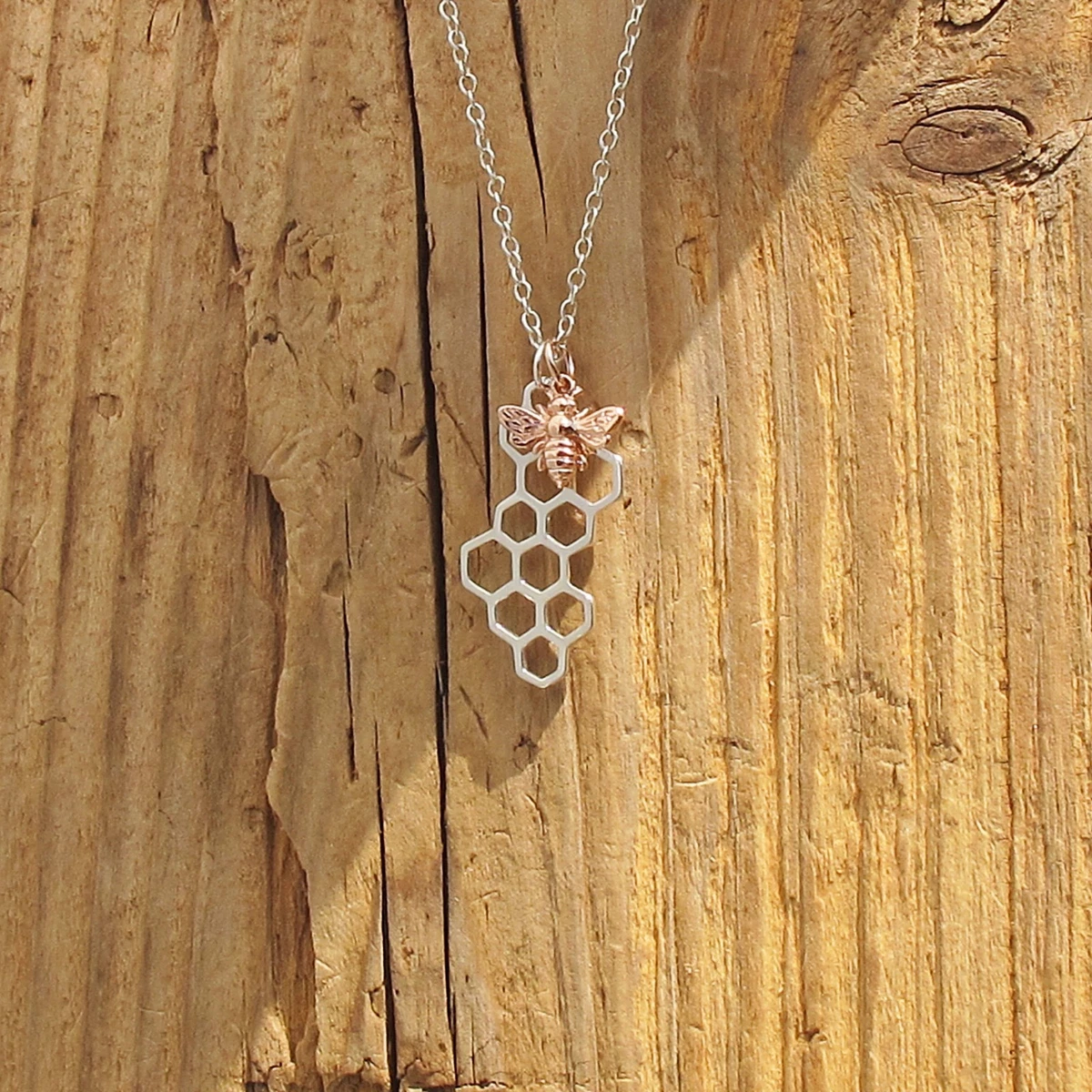 Rose gold bee charm deals
