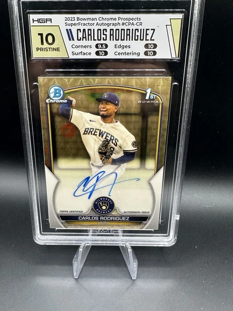 Carlos Rodriguez 2023 Bowman Chrome 1st Superfractor Auto 1/1🔥🔥🔥