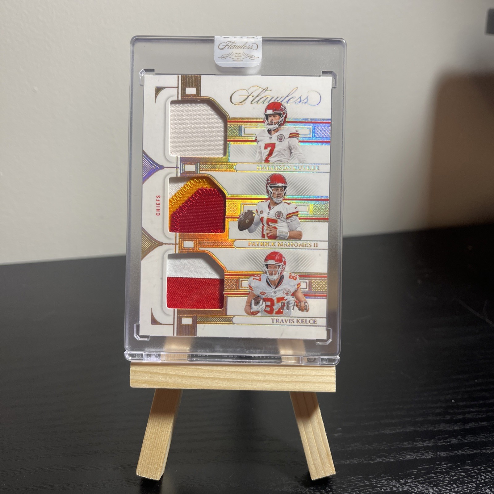 Parches triples 2023 Flawless Football H.Butker/P.Mahomes II/T.Kelce/25 TP-KC