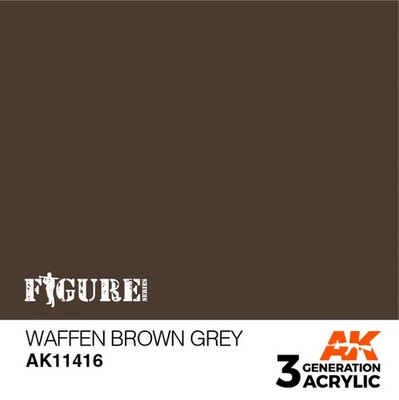 AK Interactive AK11416 Acrylic 3G Figure Waffen Brown Grey 17ml