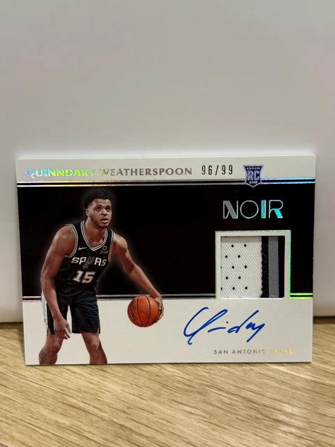 2019-20 Panini Noir QUINNDARY WEATHERSPOON RC Rookie Jersey Patch Auto RPA /99