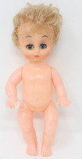 Vintage 9 Baby Doll-Jointed-Blonde Hair/Blue Sleepy Eyes Open Close-Nude