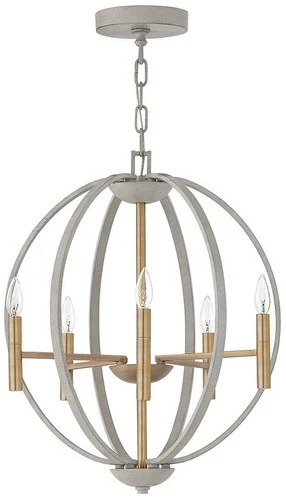 Hinkley Euclid 21 1/4" Wide Cement Gray 6-Light Pendant - Picture 2 of 7