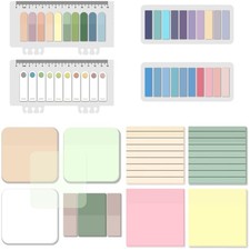 Haftnotizen, Transparent, , 1300 Blatt, Klebezettel, Registertabs, 7,6x7,6cm